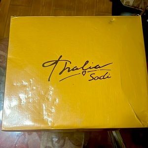 Thalia Red ankle strap heeled sandals. Size 9.5 Bright Red